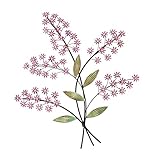 Benzara Floral Patterned Bright Metal Acrylic Wall Decor [並行輸入品]