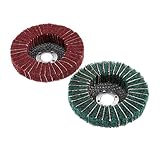 研磨ホイール 研磨ディスク 研磨ツール ポリッシャー用 電動ドリル用 ナイロンファイバー 100mm180＃+320＃ 共2個