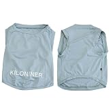 [KILONINER] キロナイナー 犬服 ドッグウェア お散歩 犬 猫 超小型犬 小型犬 中型犬 大型犬 おしゃれ 犬用シャツ クールタイプ ペット涼感 首輪 冷え冷え ひんやり 保冷 夏用品 熱中症対策 かわいいお出かけ JP Cooling Shirt/クーリングシャツ (Sand Blue, L)