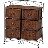 ランドリー 収納家具 キャビネット ブラウン