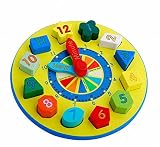 【zuruki】 遊んで 勉強 ☆ ウッド クロック 木のおもちゃ 積み木 はめ込み パズル 知育玩具 (大) by zuruki [並行輸入品]