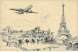 lhdlilyファッションEuropean CityスケッチLarge Muralブラックとホワイトペイントブラックとホワイトペイント壁紙壁画 LHDLily-561616981-11066