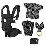 エルゴベビー OMNI（オムニ）360　抱っこひも　ベビーキャリア　ブラック （ヘッドサポートカバー＋よだれパッド＋うさみみ（歯固め）付）豪華特典 限定セット【正規代理店 2年間保証】