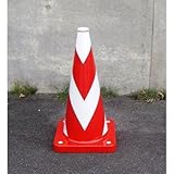 安全・サイン8 ヘビーコーン 重し付きEYAコーン 70cm 反射材巻き 赤白 工事保安用品