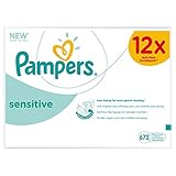Pampers Sensitive Baby Wipes (56 per pack x 12) パンパース敏感な赤ちゃんのワイプ（パック×12をあたり56 ）