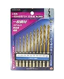 高儀 EARTH MAN 一般鋼材用 ドリル 六角軸 10本組 No.35631