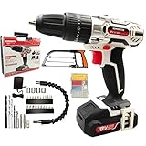 Kuromatsu 電動ドリル DC18V 32N.m 2000mAh 充電式ドライバードリル 無段階変速機 自用鋸 急速充電器 照明機能 専用ケース付き