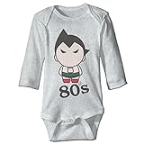 Alexx Astroboy 80s Kidジャンプスーツボディスーツ長袖Playsuitアッシュ カラー: グレー