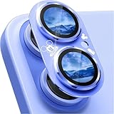 ミニーマウス カメラフイルム iPhone16/16 Plus用 カメラ保護 全面保護 9H強化ガラス【アルミ合金一体感】アイフォン16/16plus レンズカバー 耐衝撃 露出オーバー防止 黒縁取り 超高透過率 いphone16/いphone16プラス カメラカバー プロテクター (ブルー)