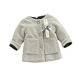 ALLAIBB ベビー服 アウター パーカー フリース 秋 冬 女の子 キッズ 子供 コート 防寒 かわいい ポケット付き ラビット size 110 (グリーン)