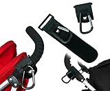 【KUENTAI】ベビーカー 用 フック カラビナ型で強力！ 外れにくい ベルト で取り付け カンタン チャイルドシート