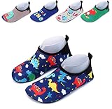 mumuliangpin アクアシューズ キッズ 子供用 ウォーターシューズ ボーイズ ビーチシューズ水陸両用 速乾 室内 超軽量 (内寸16cm, 紺)