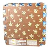 9 pcsコーヒーブラウンラグジュアリーKidstonローズEvaフォームPlay Mat Selected by MTOO再生 – インドアKids Play Matフロアマットfor Kids G