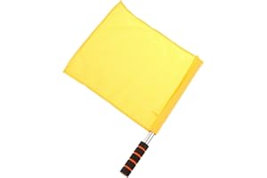 審判 サッカー ホッケー 線審の旗 ハンド旗 大会旗 ４色選べる - イエロー