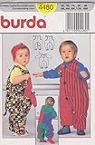 Burda Pattern 4480 Infant's Colorful Romper in Sizes 3 Months to 18 Months [並行輸入品]