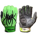 Spiderzハイブリッド野球/ソフトボールバッティンググローブW / Spider Webグリップand Protective Top Hand in大人＆ユースサイズ – Professional