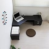 【予約販売5月下旬入荷】ロータイプ コーナー パソコンデスク 3点セット 座卓 ダークブラウン CPB005DBR