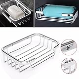 wall mounted home bathroom shower soap holder storage container