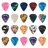 [JASDESIGN] ギター ピック ティアドロップ 20枚アソートセット 初心者 0.71mm ミディアム ベース アコースティック JM-224