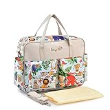 RONGTONGDA 2way 動物柄 大容量 マザーズバッグ ママバッグ　　防水　多機能　シンプル　斜め掛けバッグ　軽量 ベビーカーバッグ　ストラップ付き　変更マット付き