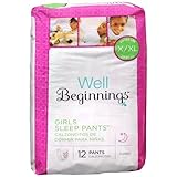 Well Beginnings Youth Sleep Pants Girl, Large/X-Large-12 ea by Well Beginnings [並行輸入品]