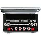 【KTC工具】 3/8 9.5sq ６角・１２角混合 ソケット・レンチ セット (インチ 14点） / TB308BX