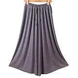 (ティアナ23)Tianna23 マタニティ お腹周りゆったり シンプル マキシ丈 ガウチョ キュロット グレー フリーサイズ