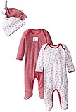 Burt's Bees Baby Organic Set of 2 Coveralls with 2 Caps