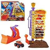 Monster Jam El Toro Loco Big Air Challenge Playset 特製モンスタートラック付き 高さ20インチ以上 1:64スケール 子供のおもちゃ 3歳以上の男の子向け