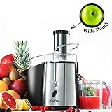 Gourmia GJ-750 Wide Mouth Fruit and Vegetable Centrifugal Juicer Juice Extractor with Multiple Setti
