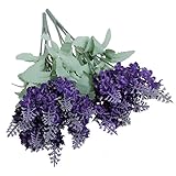 TAKIの部屋 ラベンダー 花束 造花 美しい 装飾 ロマンチック 春の気分 バレンタイン デコレーション ディープパープル 紫 2pcs