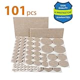 x-protectorプレミアムクラシックパック家具パッド101 Piece 。家具フィートフェルトパッド – Your Best値パック木製床プロテクター。Protect Your Hardwood