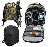 DURAGADGET 'Adventure' Water Resistant Nylon Camouflage Rucksack With Adjustable Padded Interior For