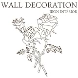 アイアン壁飾り ウォールデコレーション 壁掛け インテリア 薔薇 アイアンウォールデコローズ ウォールオーナメント アートパネル インテリア雑貨 ディスプレイ 玄関 アンティーク おしゃれ