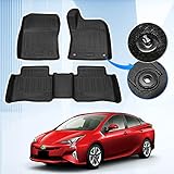 GIMUYA トヨタ プリウス PRIUS 50系 フロアマット 立体 3D カーマット 前期 後期 ZVW50 ZVW51 ZVW55 TPE素材 防水 滑り防止 汚れ防止 インテリア 内装 カスタムパーツ アクセサリー 運転席 助手席 2列目 3点セット ブラック