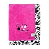 Trend Lab Zahara Zebra Framed Receiving Blanket, Pink