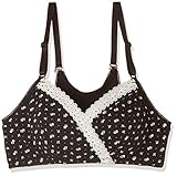 ネトゥル パッド付きベア天竺小花柄ハーフトップ M ブラック 5873