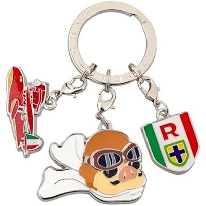 Amazon.co.jp: 紅の豚 本革キーリング ポルコ : ファッション