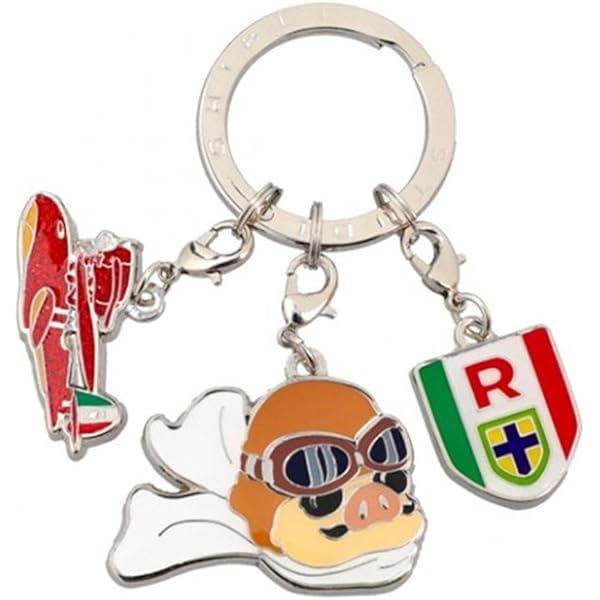 Amazon.co.jp: 紅の豚 本革キーリング ポルコ : ファッション