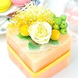 プリザーブドフラワー 花花 スイートパレット バラ (甘い香り) 枯れないお花 お祝い プチギフト プレゼント (オリジナルメッセージカード ラッピング 無料対応) シュガー オレンジ