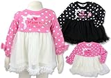 (アイラブパパアンドママ)【I lovePaPa&Mama】 アイラブパパ&ママ 袖リボンつき チュールチュニック 長そでTシャツ 80cm/90cm/95cm 95 ママピンク