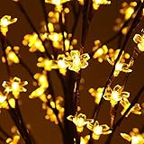 Ucharge 1.8m 6ft Cherry Blossom Tree with 600 LED Lights for Christmas,Holiday,Party,Outdoor and Ind