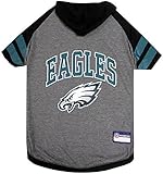 NFL PHILADELPHIA EAGLES HOODIE for DOGS & CATS. | NFL FOOTBALL licensed DOG HOODY Tee Shirt Large| S