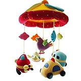 SHILOH Improved Baby Plush Crib Mobile with 60 songs Musical Box and Arm-Car Plane [並行輸入品]