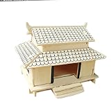 家屋モデルのおもちゃ　木彫りの建物 模型　3D 住宅コレクション　3次元の素晴らしい
