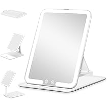 Amazon.co.jp: 化粧鏡 卓上ミラー 三面鏡 女優 ミラー 22灯 LED