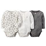 カーターズ carter's babyline アパレル 長袖 ロンパース 3点 セット 綿 マルチカラー 127G042 【並行輸入品】 6M