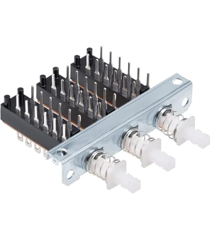 Amazon | uxcell インターロックプッシュボタンスイッチ ピアノタイプ