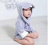 【ps.j】バスローブ ベビーバスローブ お包み アニマル ７種キャラ 出産祝い ギフトにもどうぞ！ (カバ)