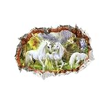 Winhappyhome Unicorns Fake Broken壁アートステッカー用キッズ部屋リビングルームコーヒーショップ取り外し背景装飾デカール